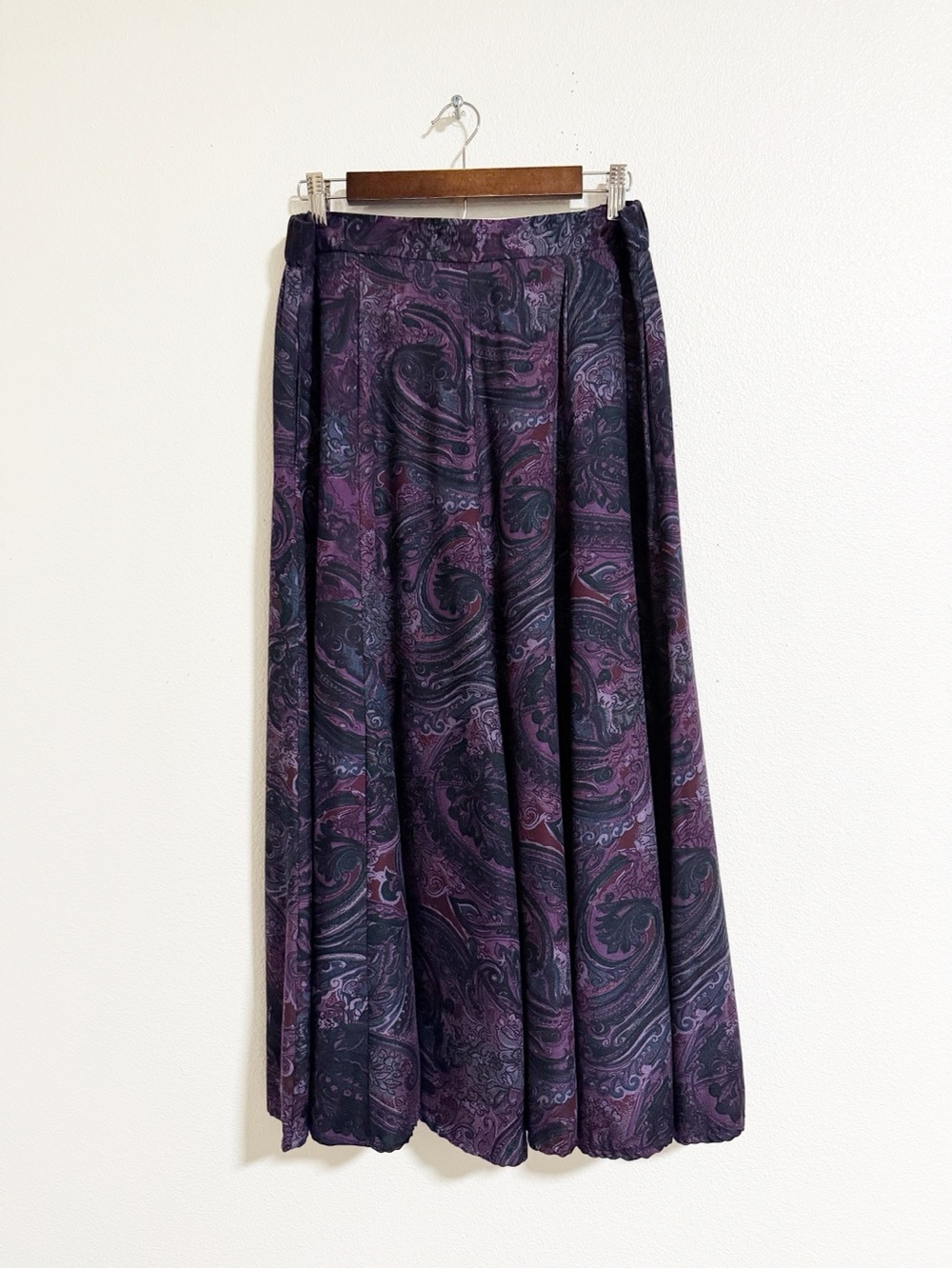 Koret Purple Paisley Twill Maxi Skirt Size 16W